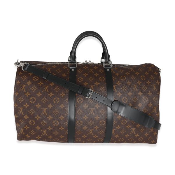 132120 bv Louis Vuitton Monogram Macassar Keepall Bandoulière 55