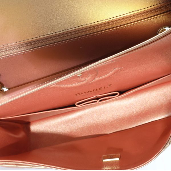 132122 ad2 Chanel Bronze Metallic Medium Classic Double Flap Bag