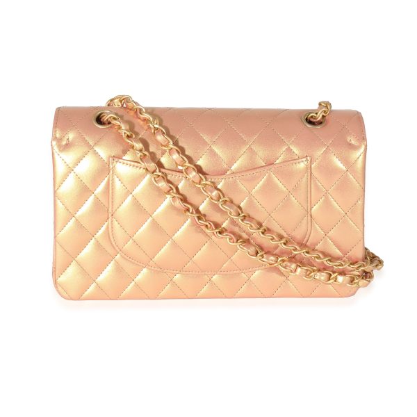 132122 pv Chanel Bronze Metallic Medium Classic Double Flap Bag