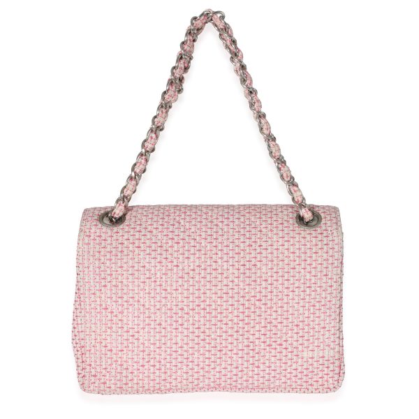 132127 pv b882d849 7efc 43c4 85c7 f9f1230ee845 Chanel Woven Raffia Pink White Small CC Shoulder Flap Bag