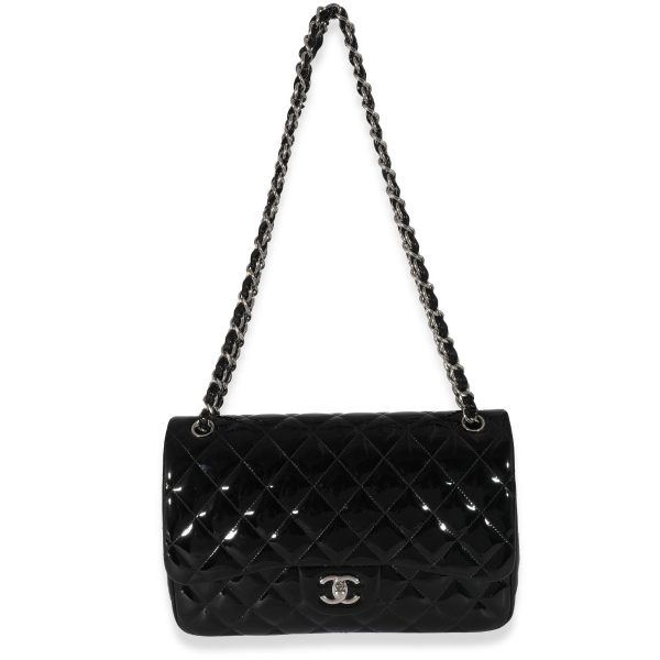 132143 av 1236528f f0e1 4341 acfe b981453c1d70 Chanel Black Patent Classic Jumbo Flap Bag