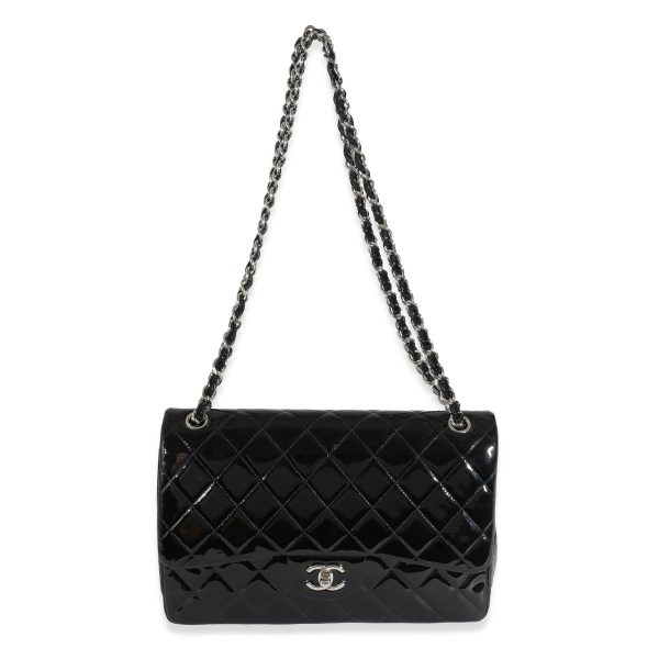 132144 bv Chanel Black Patent Classic Jumbo Flap Bag
