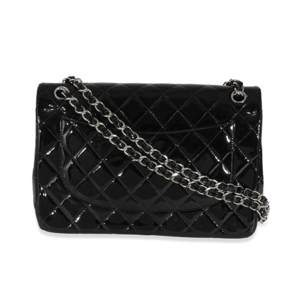 132144 pv Chanel Black Patent Classic Jumbo Flap Bag