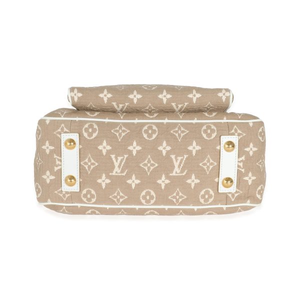 132149 box Louis Vuitton Blanc Monogram Jacquard Sabbia Cabas MM