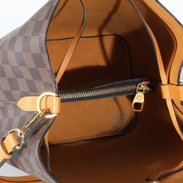 132157 ad2 Louis Vuitton Saffron Damier Ebene Canvas NéoNoé MM