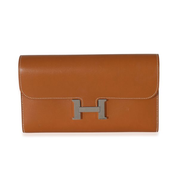 132161 fv edc11306 41a0 4ead bb1e e7dcfda586dc Hermès Fauve Barenia Constance Long Wallet PHW