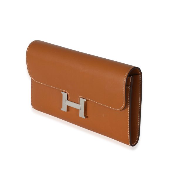 132161 sv a917f965 b0b7 4334 aaec 7256ba8882be Hermès Fauve Barenia Constance Long Wallet PHW