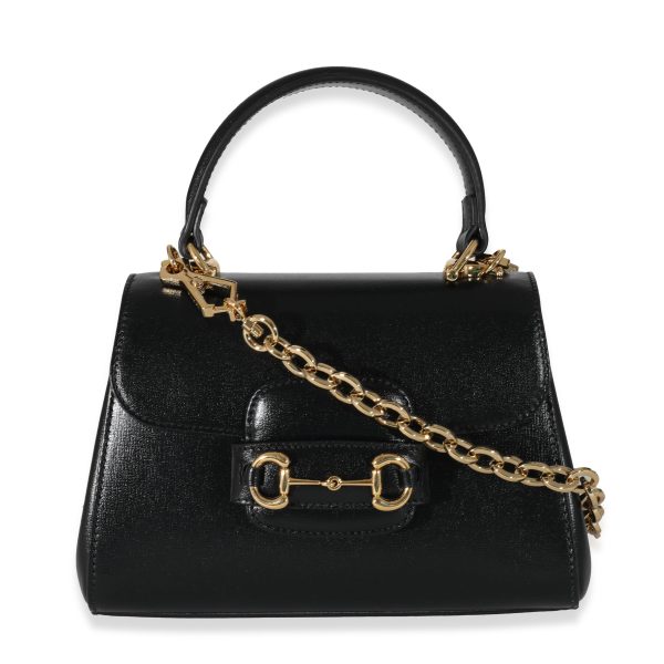 132164 fv ba5a8d4a 85ef 4bed 8908 e11f74fde094 Gucci Black Leather Horsebit 1955 Mini Bag