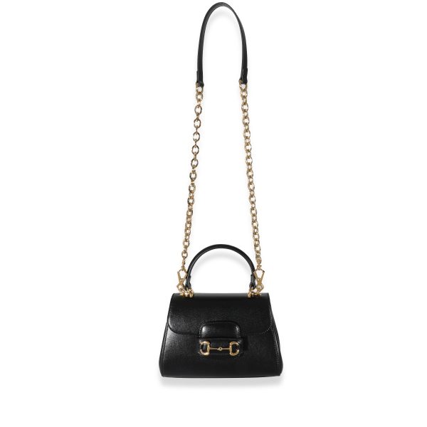 132164 stamp aeb92ece 83b0 4c5b 83f2 7913da53ad3a Gucci Black Leather Horsebit 1955 Mini Bag