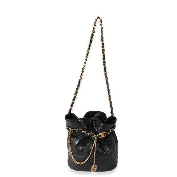 132180 bv Chanel 23S Black Lambskin Small Bucket Bag