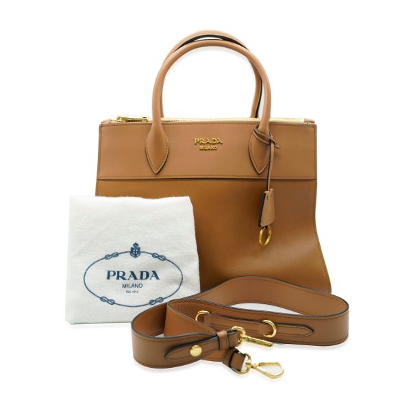 132204 ad1 Prada Tan Saffiano Paradigme Tote