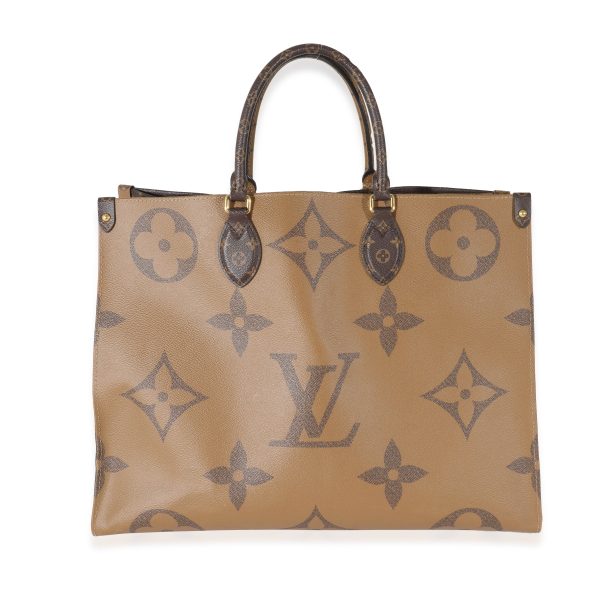 132214 fv Louis Vuitton Giant Monogram Reverse Canvas Onthego GM