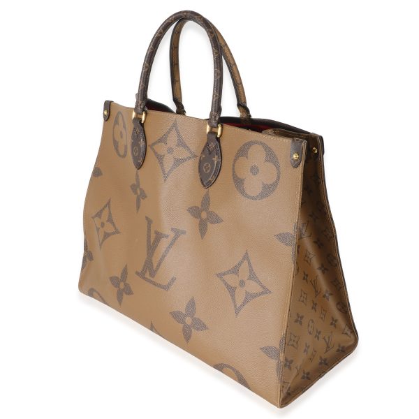 132214 sv Louis Vuitton Giant Monogram Reverse Canvas Onthego GM