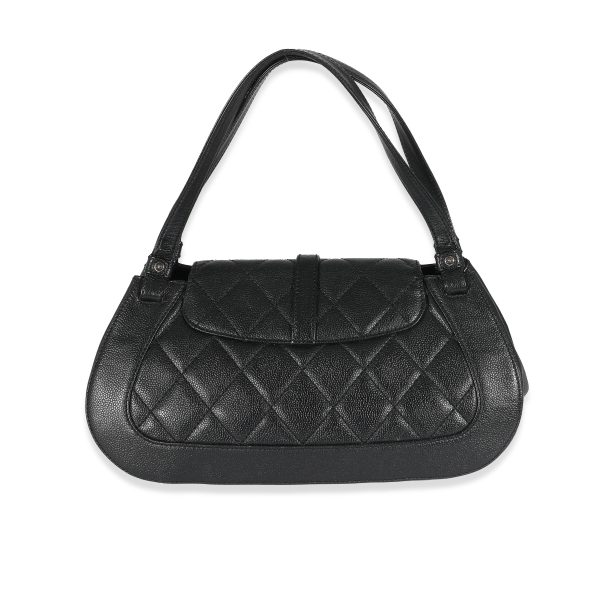 132221 pv 87605706 9f77 4c12 afa9 176b8f690393 Chanel Black Caviar Mademoiselle Lock Shoulder Bag