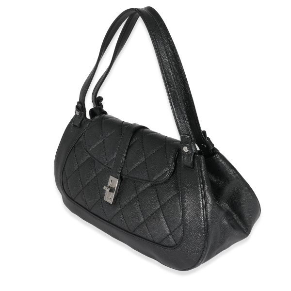 132221 sv e1d40f6b 9fc3 474a ae39 8c8f495a8a99 Chanel Black Caviar Mademoiselle Lock Shoulder Bag