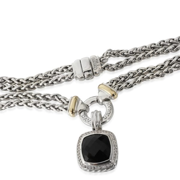 132240 clasp David Yurman Albion Onyx Necklace in Yellow GoldSterling Silver 027