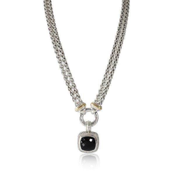 132240 fv David Yurman Albion Onyx Necklace in Yellow GoldSterling Silver 027