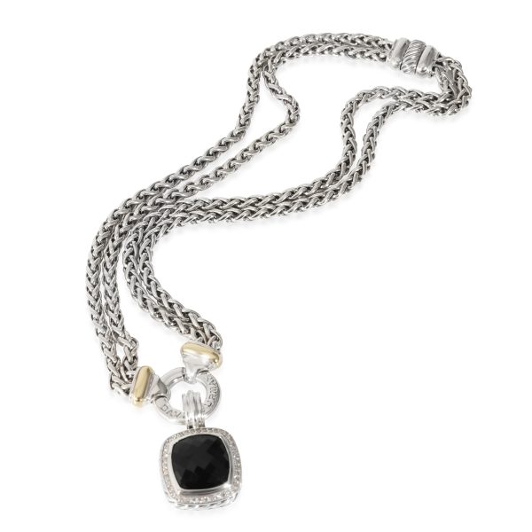 132240 pv David Yurman Albion Onyx Necklace in Yellow GoldSterling Silver 027