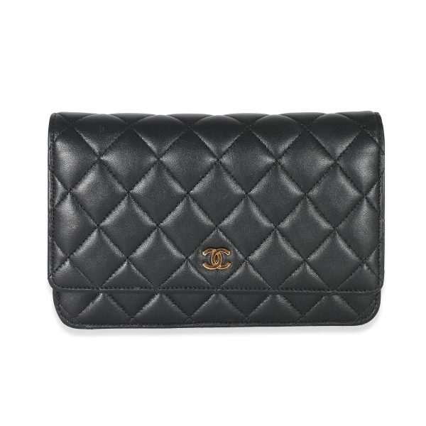 132255 fv d7998fe9 2325 4bf8 8729 21b41435e396 Chanel Black Lambskin Wallet On Chain