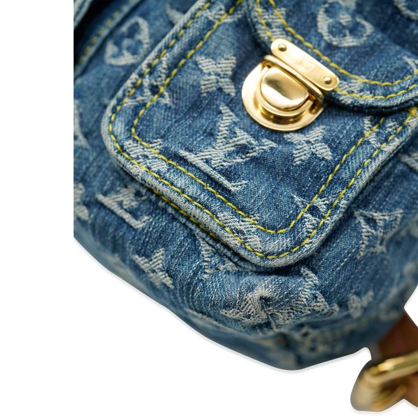 132268 ad2 Louis Vuitton Blue Monogram Denim Sac a Dos PM