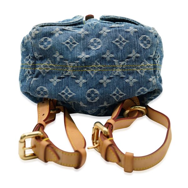 132268 clasp Louis Vuitton Blue Monogram Denim Sac a Dos PM