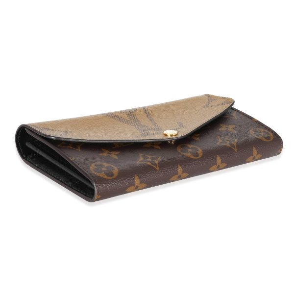 132278 clasp Louis Vuitton Monogram Reverse Canvas Sarah Wallet