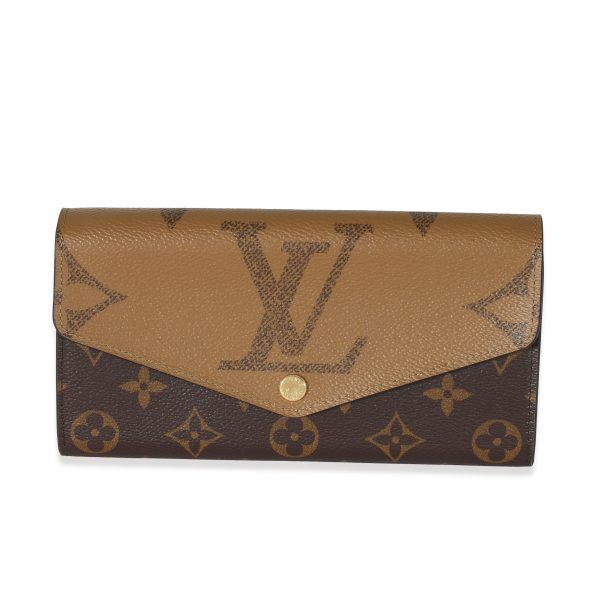 132278 fv Louis Vuitton Monogram Reverse Canvas Sarah Wallet