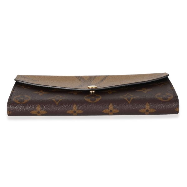 132278 stamp Louis Vuitton Monogram Reverse Canvas Sarah Wallet