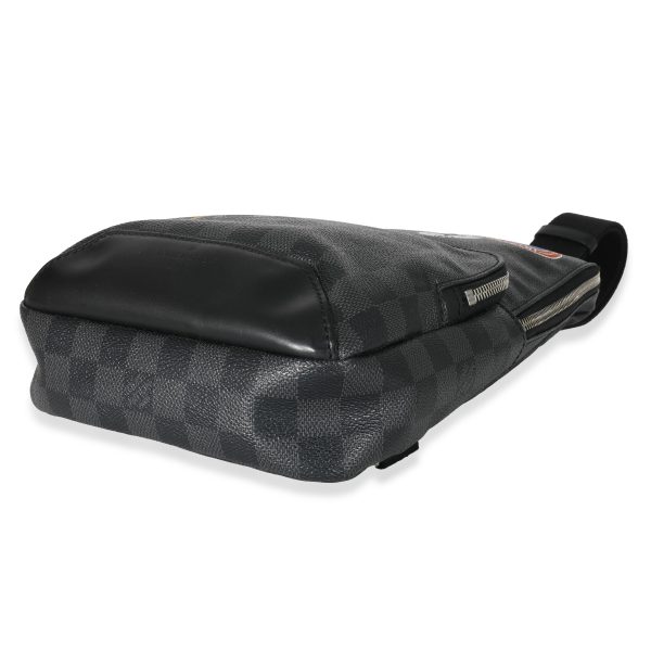 132279 box Louis Vuitton Damier Graphite Canvas LV League Avenue Sling Bag