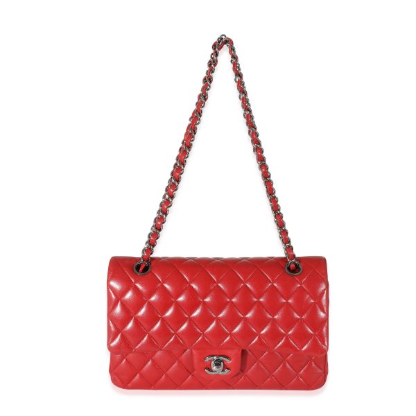 132304 bv 4f680b77 2590 48e4 a37c 56b822b2810e Chanel Red Lambskin Medium Classic Double Flap Bag