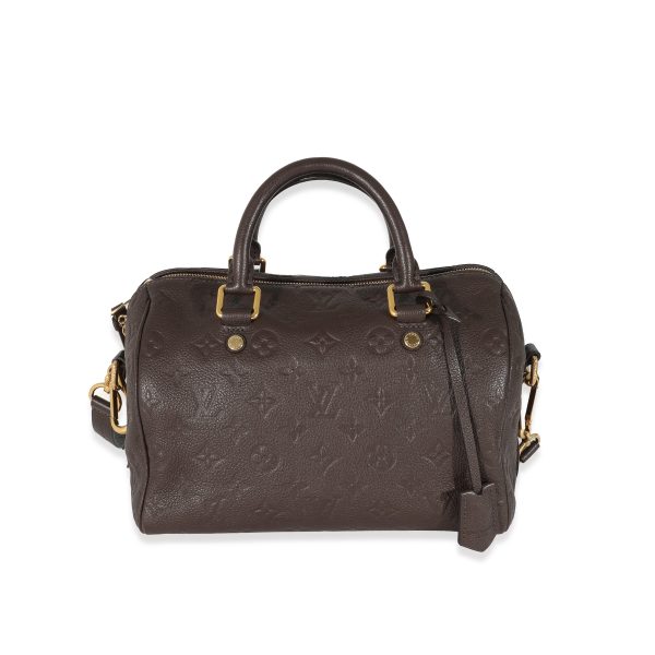 132305 fv Louis Vuitton Brown Monogram Empreinte Speedy Bandouliere 25