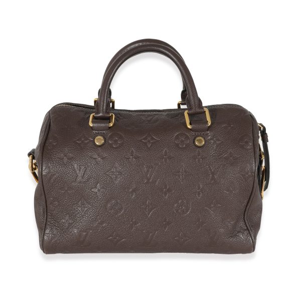 132305 pv Louis Vuitton Brown Monogram Empreinte Speedy Bandouliere 25