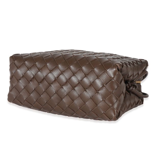 132314 box Bottega Veneta Brown Intrecciato Lambskin Small Loop Camera Bag