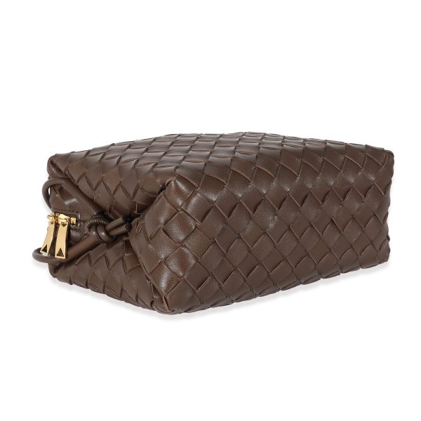 132314 clasp Bottega Veneta Brown Intrecciato Lambskin Small Loop Camera Bag