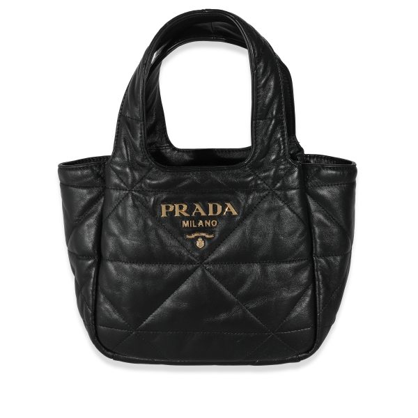 132326 fv 734775a4 2779 4f8f b297 ea3c383ca62b Prada Black Nappa Leather Small Topstitch Tote