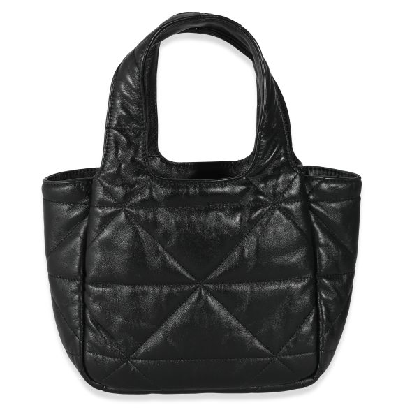 132326 pv f400c035 2461 4ee7 8b44 938c072c1847 Prada Black Nappa Leather Small Topstitch Tote