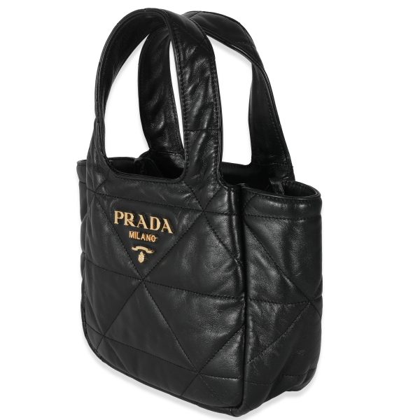 132326 sv 2226bc70 e1c8 4a66 b0f5 0783f1d71172 Prada Black Nappa Leather Small Topstitch Tote