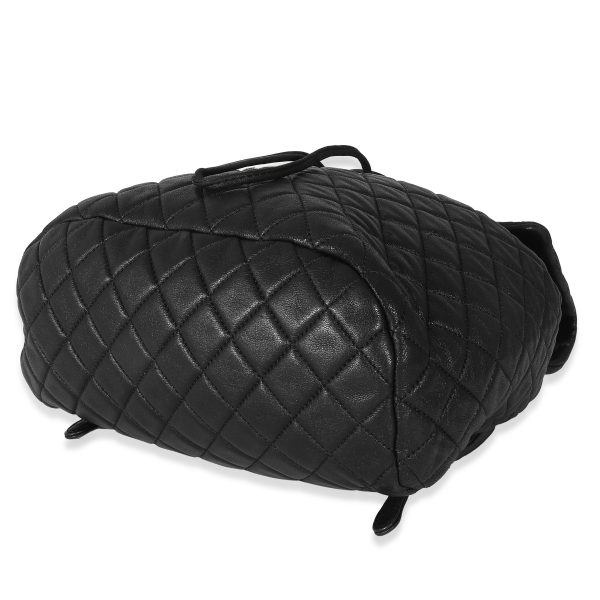 132349 box Chanel Black Quilted Lambskin Large Urban Spirit Backpack