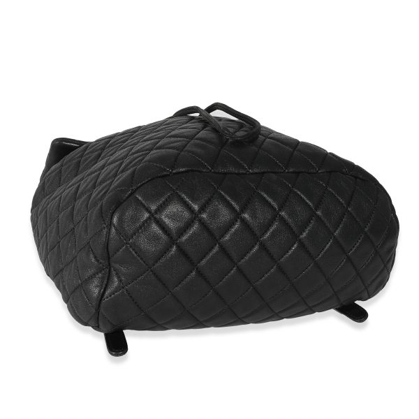 132349 clasp Chanel Black Quilted Lambskin Large Urban Spirit Backpack