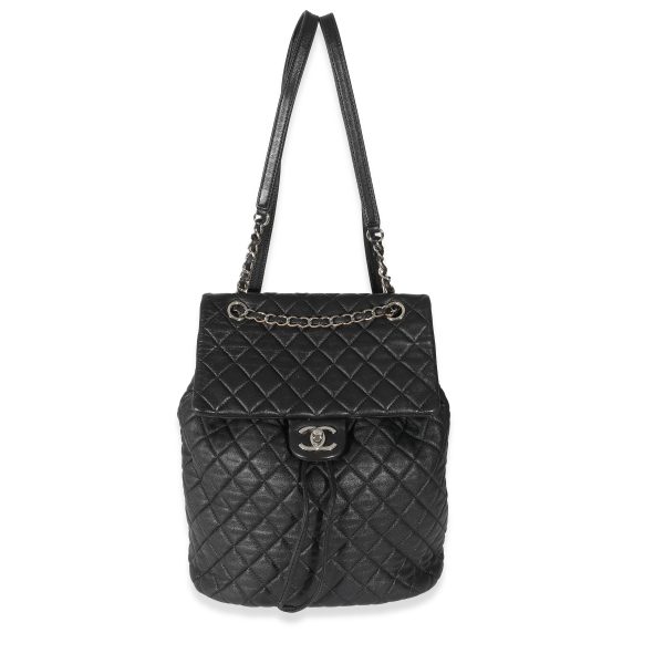 132349 fv Chanel Black Quilted Lambskin Large Urban Spirit Backpack