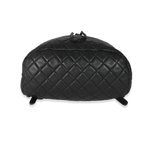 132349 stamp Chanel Black Quilted Lambskin Large Urban Spirit Backpack