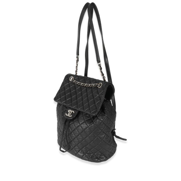 132349 sv Chanel Black Quilted Lambskin Large Urban Spirit Backpack