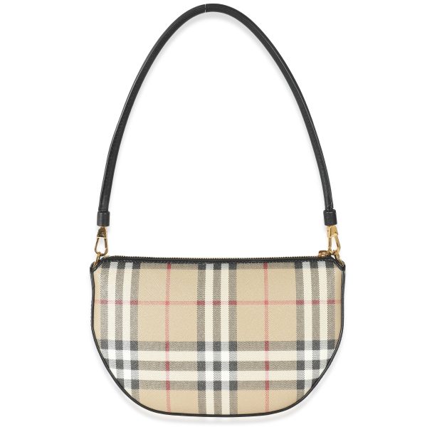 132356 stamp 52e55672 3f0a 4eba 8ff0 aad6de3b628d Burberry Vintage Check Archive Beige Canvas Olympia Bag