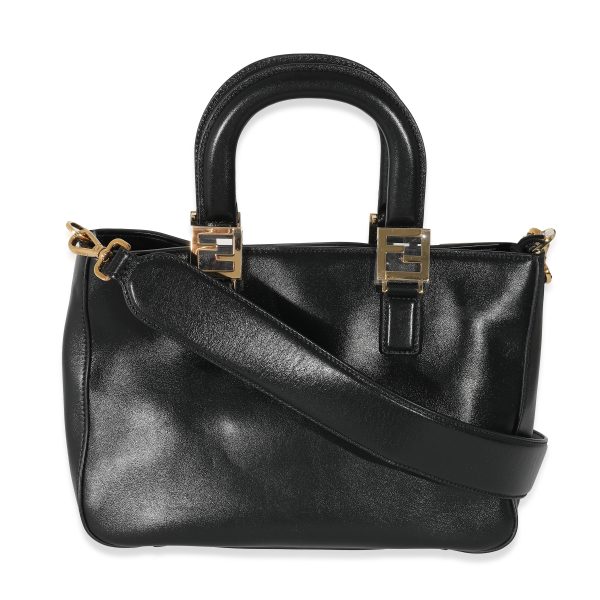 132384 pv 33a51618 0ef0 46e7 be75 2dc916ce1aeb Fendi Black Vitello Glacier Small FF Tote