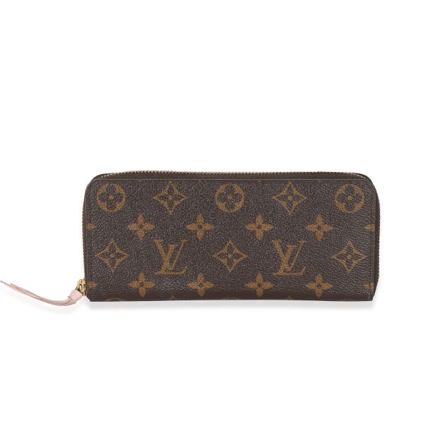 132405 fv Louis Vuitton Monogram Canvas Rose Ballerine Clemence Wallet