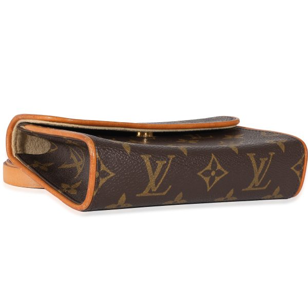 132421 clasp Louis Vuitton Vintage Monogram Canvas Pochette Florentine Waist Bag