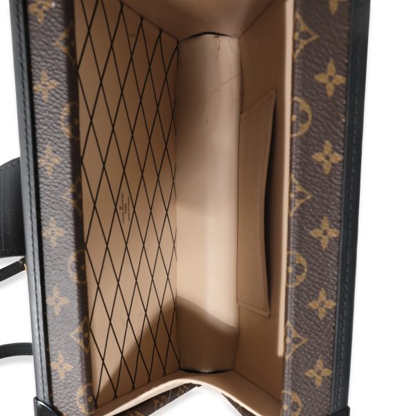 132457 av cbcaa3a5 9655 474f 83c9 ee0cc354cbc7 Louis Vuitton Monogram Canvas Black Calfskin Petite Malle