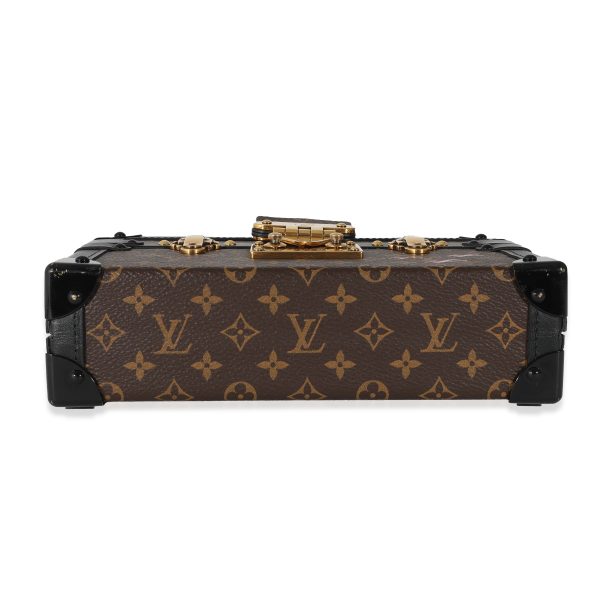 132457 clasp 932d4dde 0fd1 495c 837c 7ee820d0eac1 Louis Vuitton Monogram Canvas Black Calfskin Petite Malle