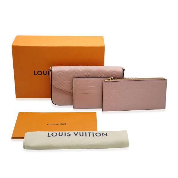 132479 ad2 Louis Vuitton Rose Poudre Monogram Empreinte Félicie Pochette