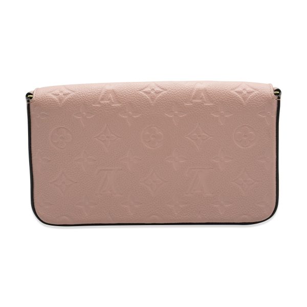 132479 pv Louis Vuitton Rose Poudre Monogram Empreinte Félicie Pochette